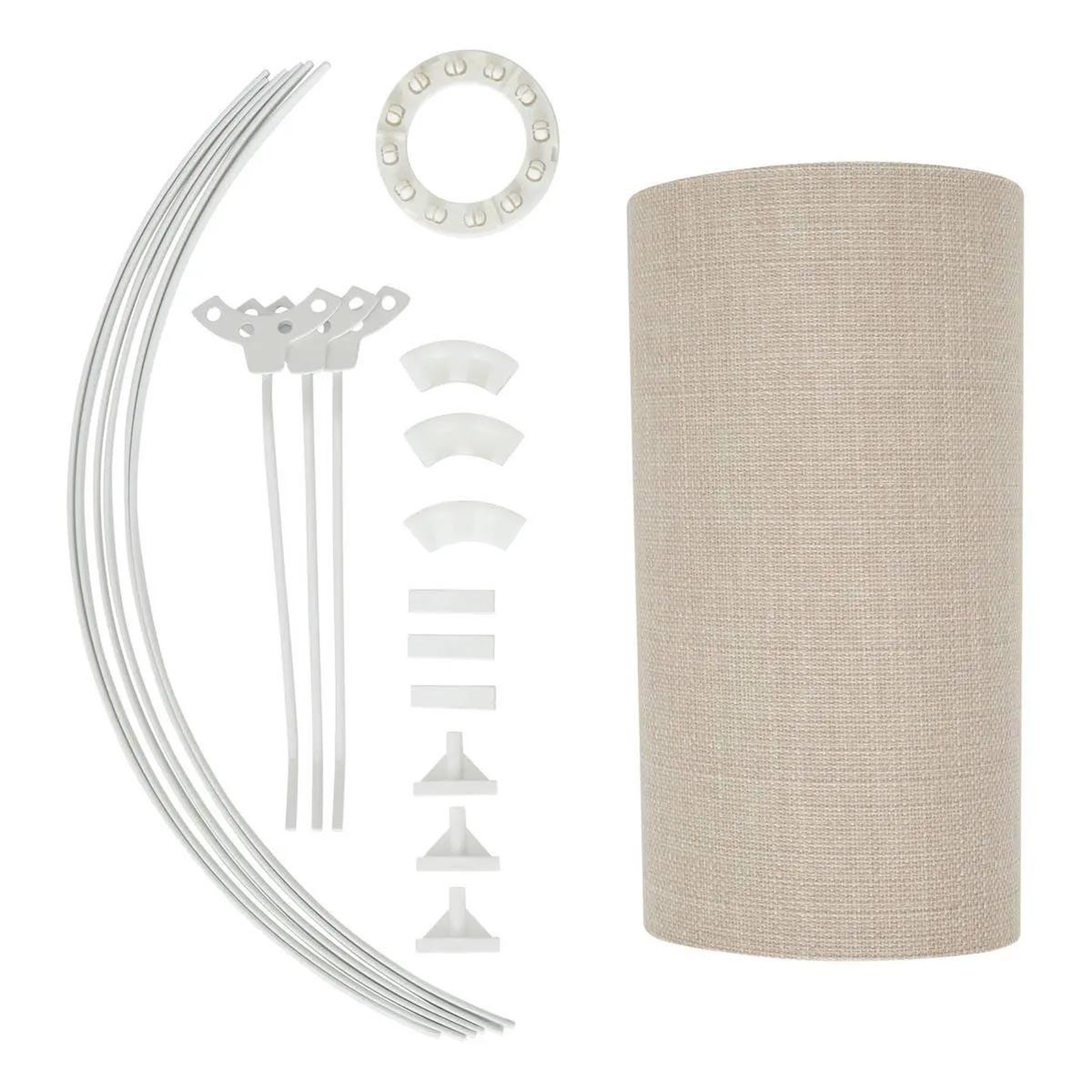 Voir la diapositive 4 : ATMOSPHERA Abat jour en lin  beline  50cm beige