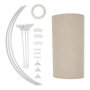 Voir la diapositive 4 : ATMOSPHERA Abat Jour en Lin  Beline  50cm Beige