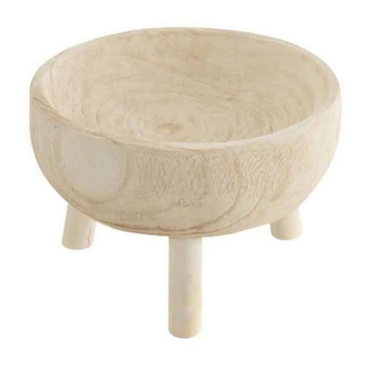 Paris Prix Coupelle sur Trépied en Bois  Jenny  28cm Blanc