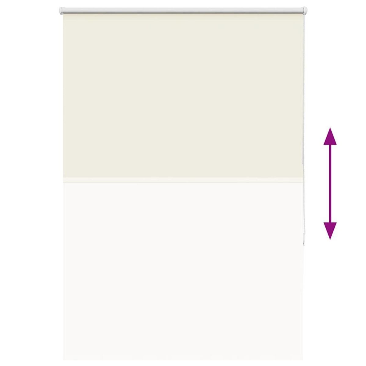 VIDAXL Store enrouleur occultant blanc casse 90x130cm largeur du tissu