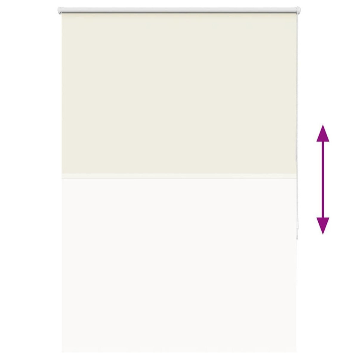 VIDAXL Store enrouleur occultant blanc casse 90x130cm largeur du tissu