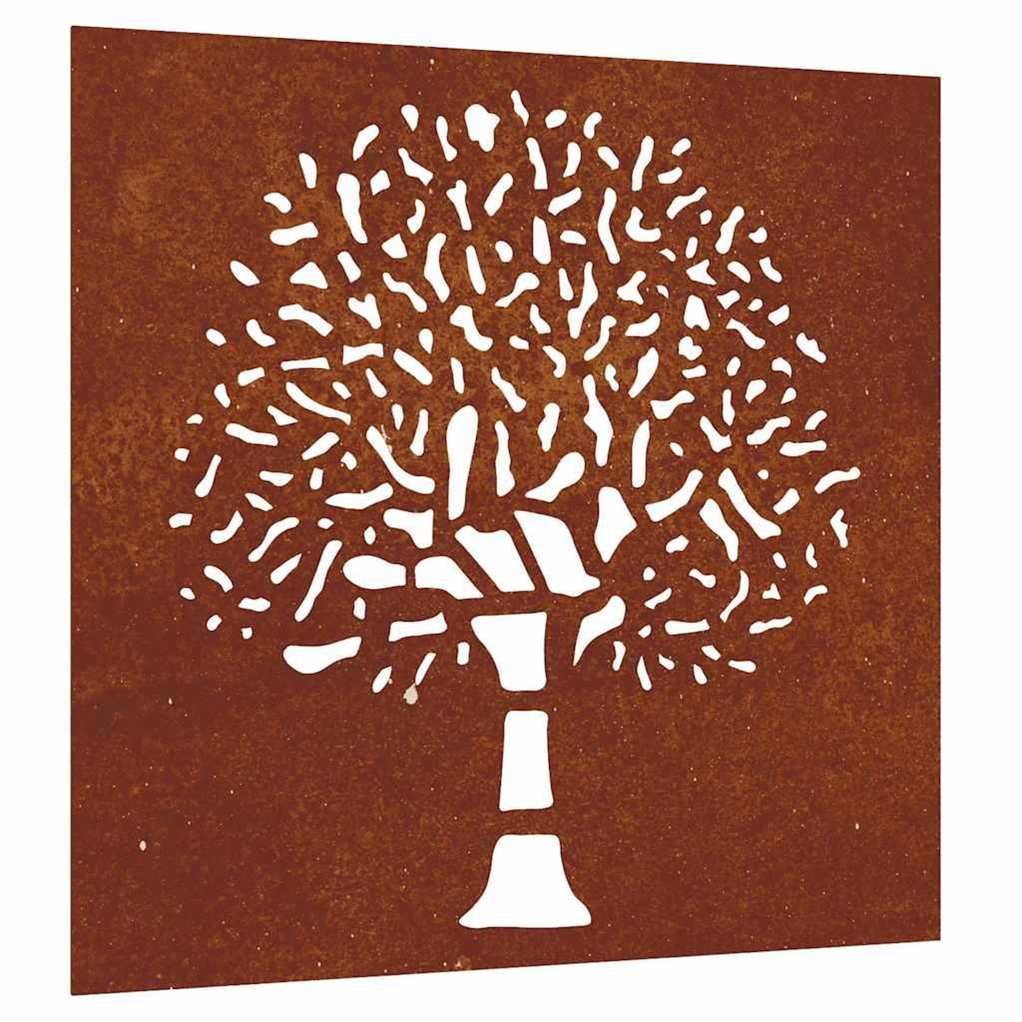 Voir la diapositive 2 : VIDAXL Decoration murale jardin 55x55 cm acier corten design d'arbre