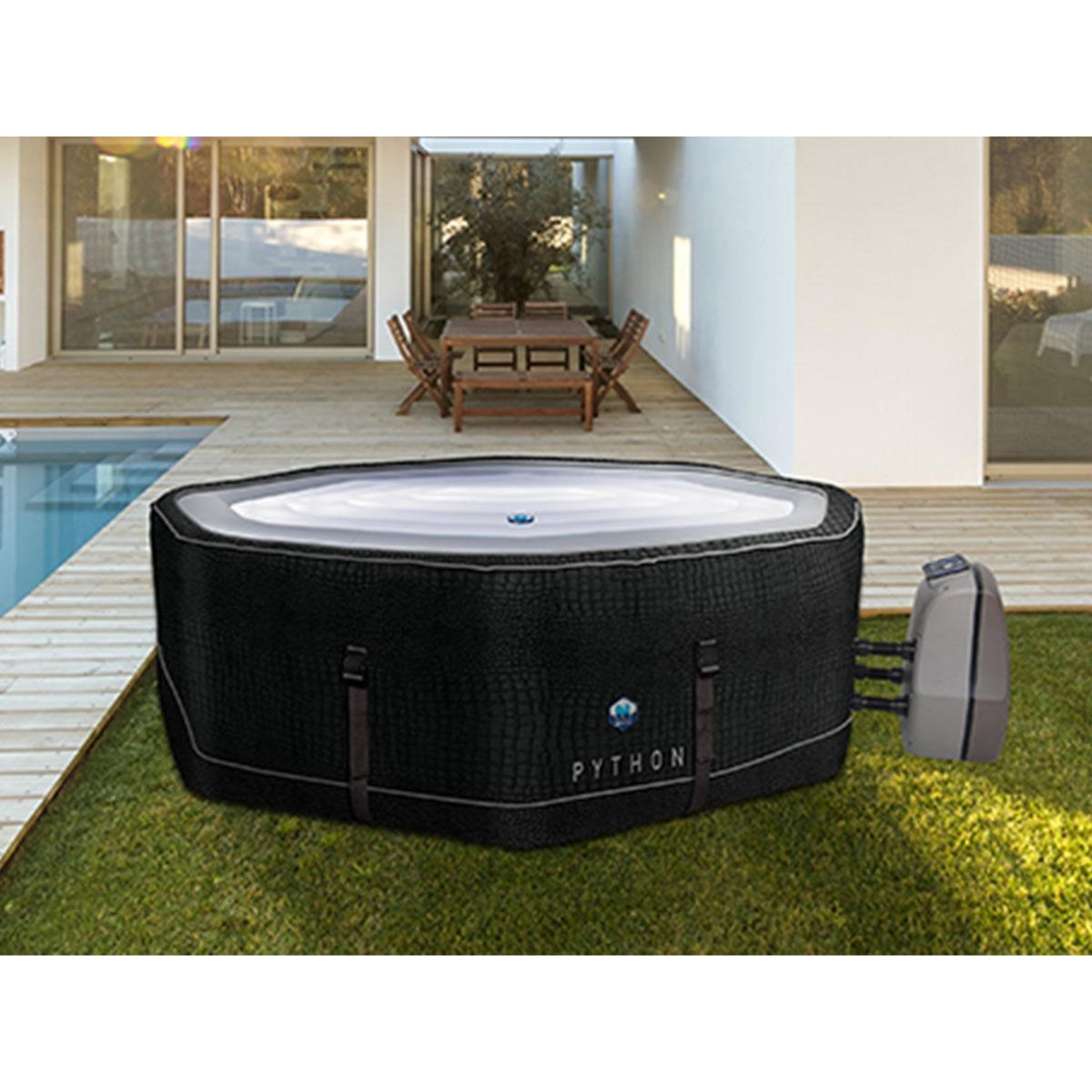 Netspa Couvercle gonflable pour spa gonflable octogonal 5/6 places 155 x 155 cm - Netspa