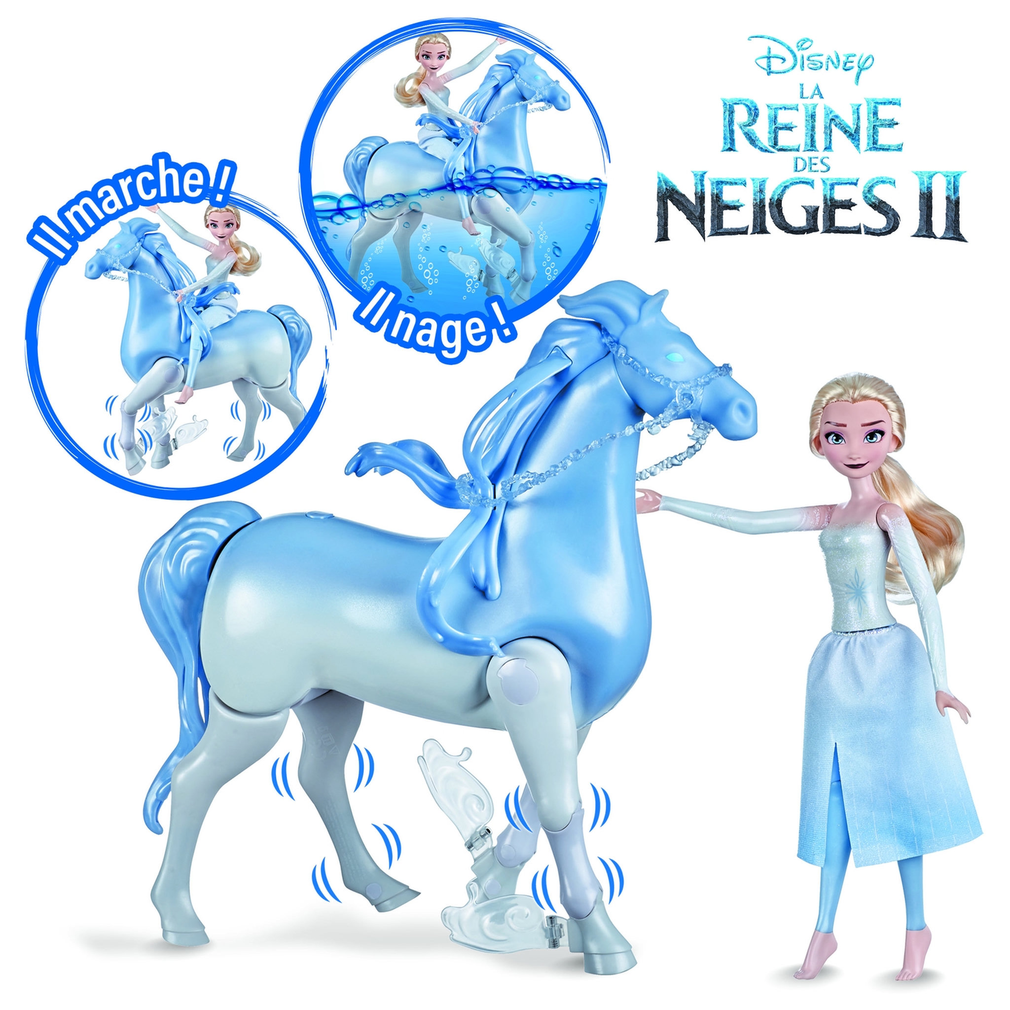 Voir la diapositive 3 : HASBRO Disney La Reine des Neiges 2 - Elsa et son cheval Nokk