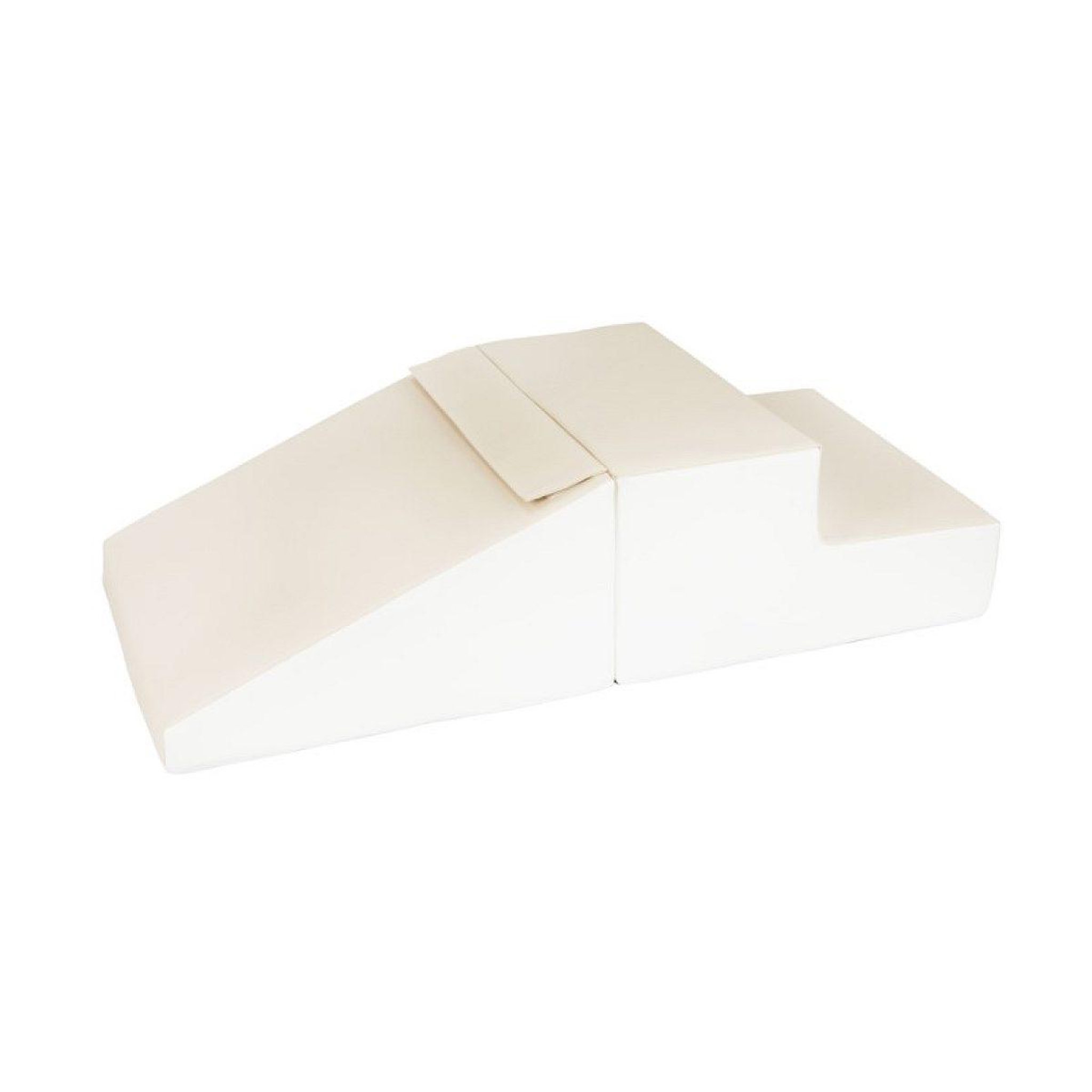 VELINDA Set de 2 grands blocs en mousse blanc cappuccino