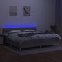 Voir la diapositive 4 : VIDAXL Sommier a lattes de lit matelas LED Gris clair 200x200 cm Tissu