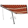 Voir la diapositive 1 : VIDAXL Auvent manuel retractable avec LED 600x300 cm Orange et marron