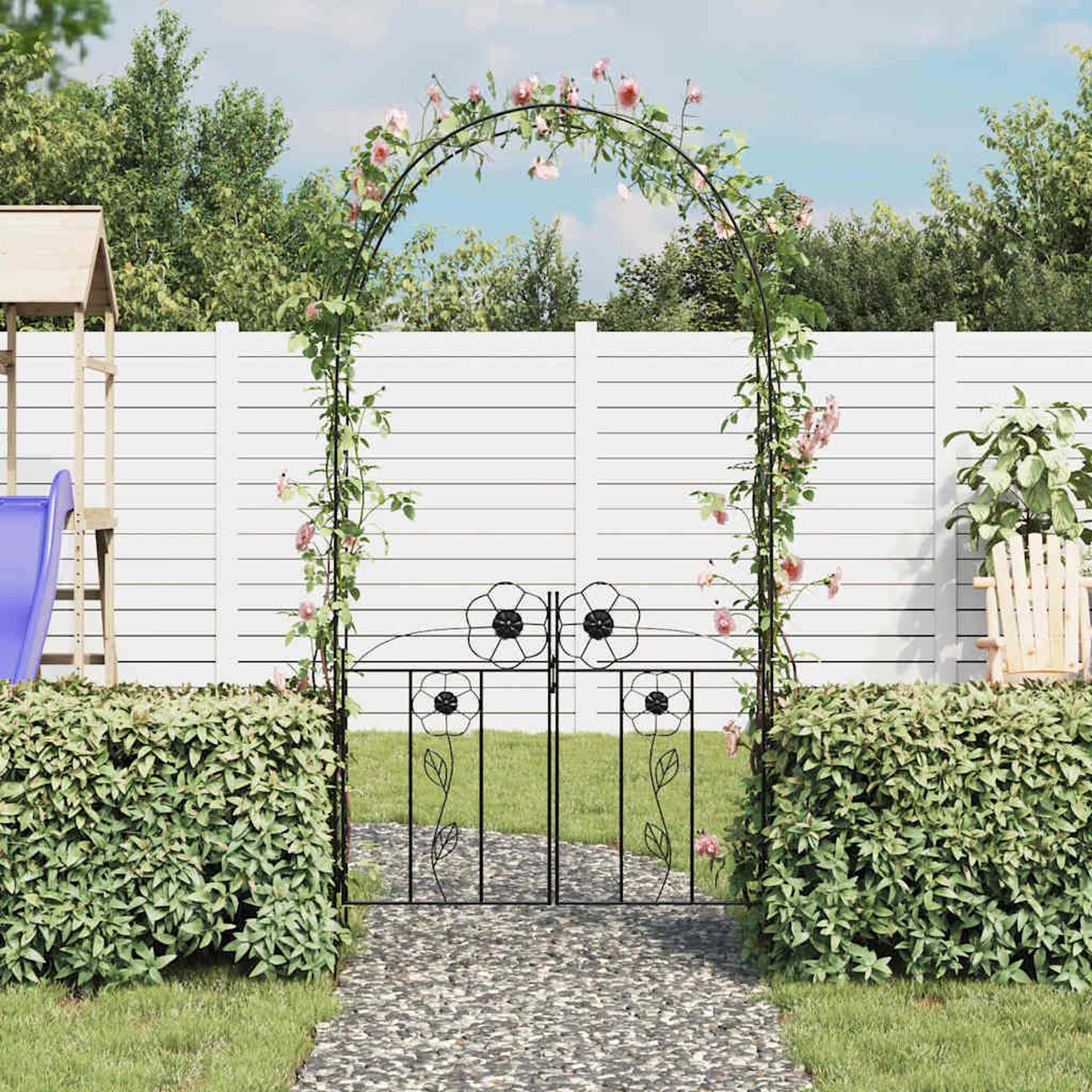 Voir la diapositive 3 : VIDAXL Arche de jardin