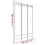 Voir la diapositive 6 : VIDAXL Cloison de separation 3 panneaux Anthracite 120x200 cm Tissu
