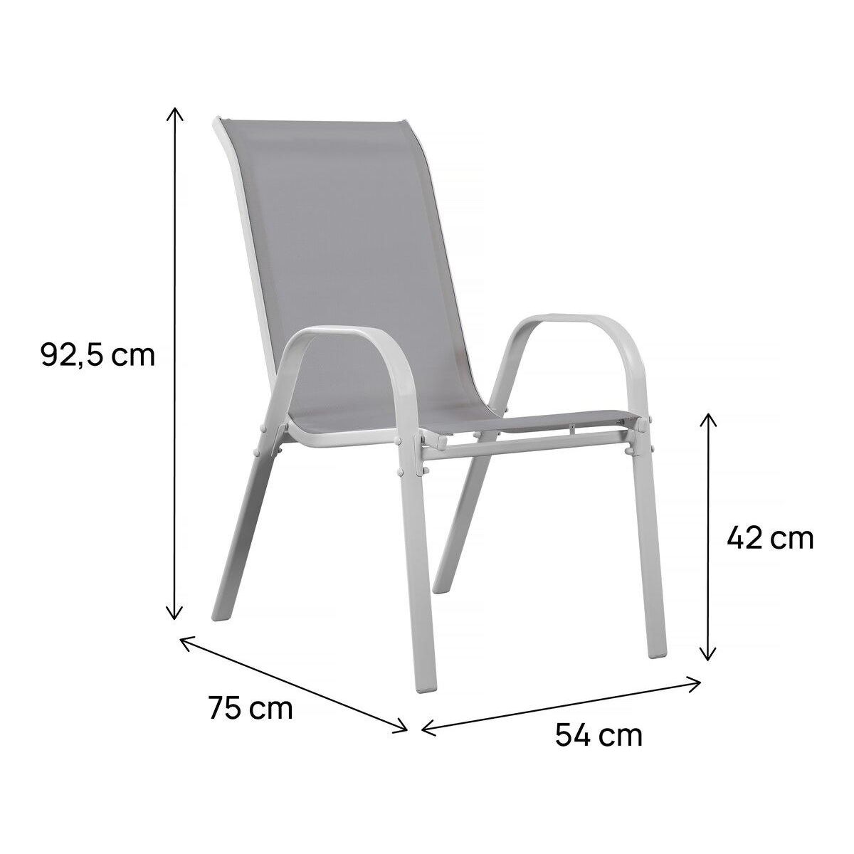 Habitat et Jardin Fauteuil jardin Textilène  Cordoba  - Phoenix - Ecru - Lot de 2
