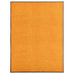 VIDAXL Paillasson lavable Orange 90x120 cm