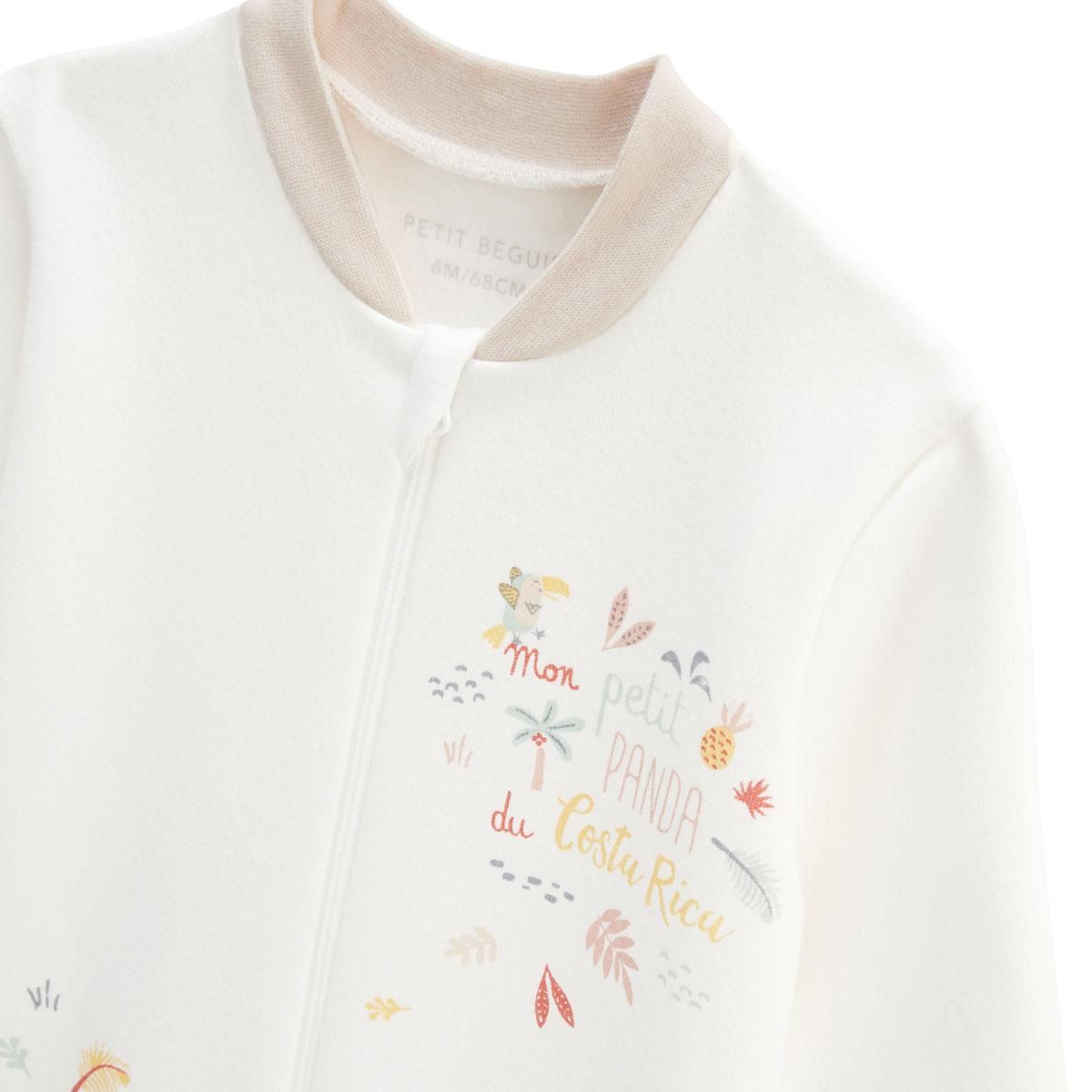 Petit Béguin Combinaison bébé en molleton et chaussons Baby Panda