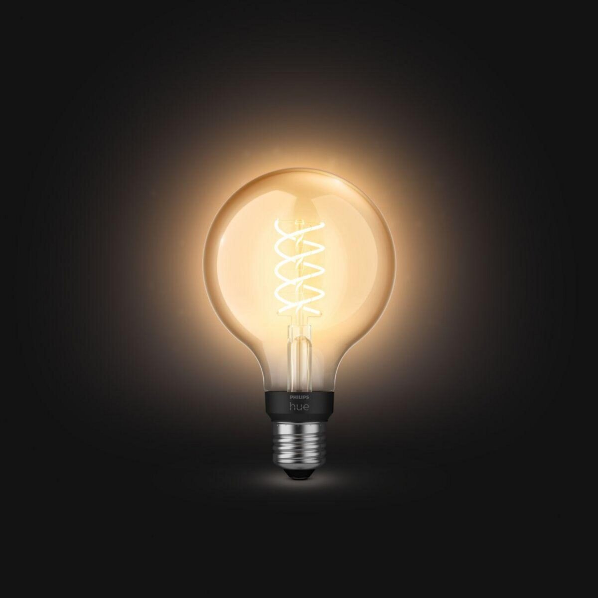 Philips Ampoule LED connectée HUE White E27 9W Filament Globe
