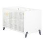 Voir la diapositive 1 : BABY PRICE  Lit bébé sommier réglable  60x120cm JOY coloris gris  
