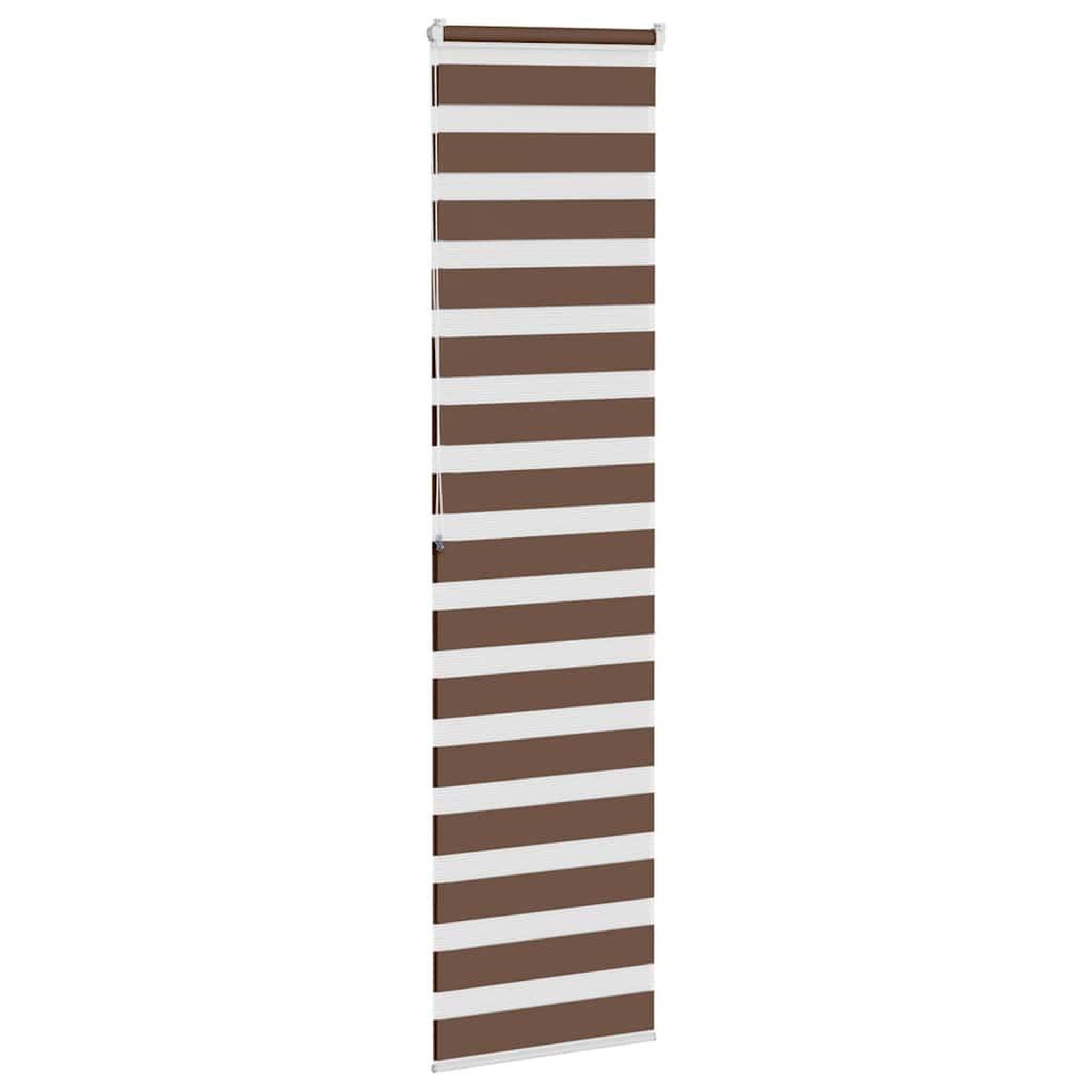 Voir la diapositive 4 : VIDAXL Store zebre marron 55x200 cm largeur du tissu 50,9 cm polyester