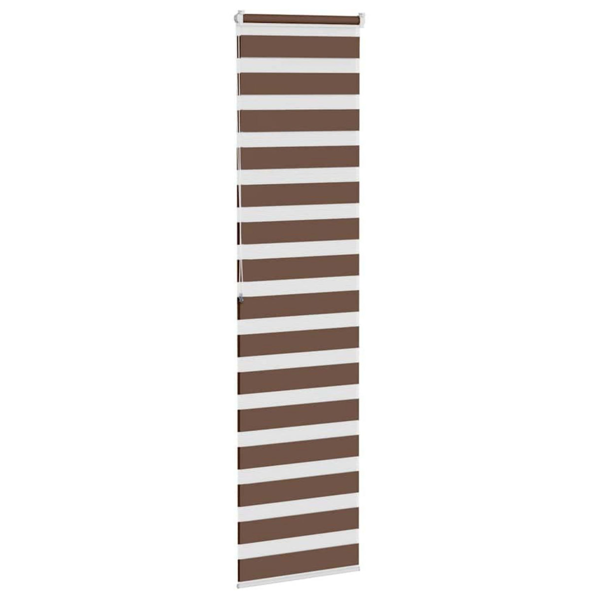 VIDAXL Store zebre marron 55x200 cm largeur du tissu 50,9 cm polyester