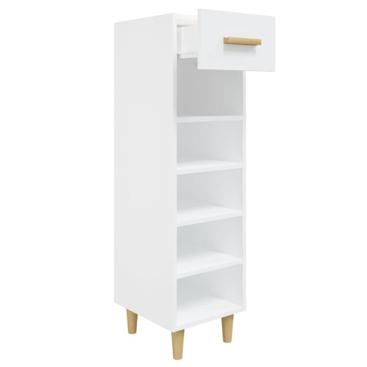VIDAXL Armoire a chaussures Blanc 30x35x105 cm Bois d'ingenierie