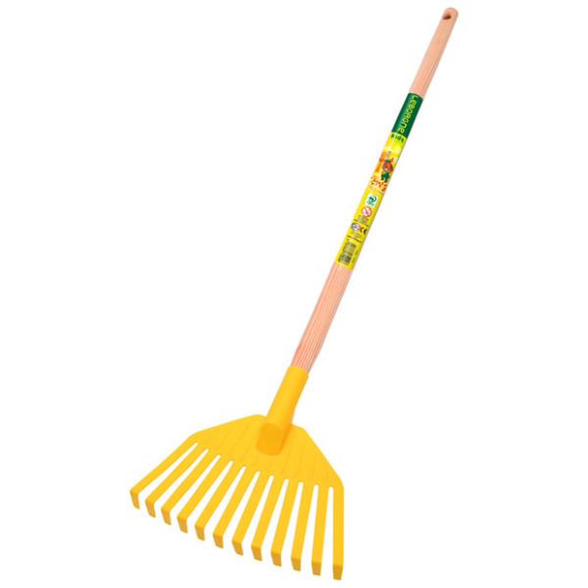 Leborgne Balai Gazon Plastique Enfant - manche bois certifié PEFC 100%