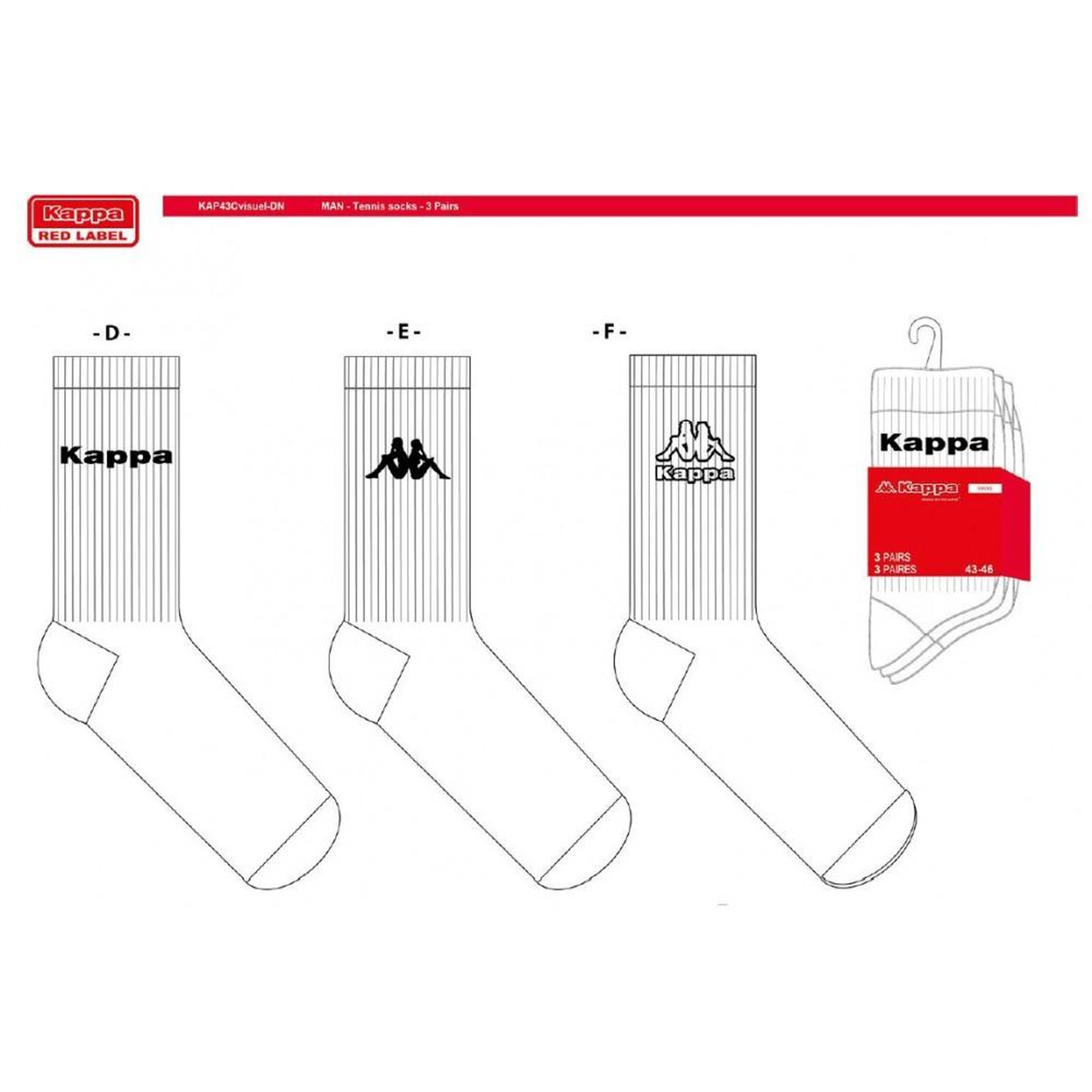 Voir la diapositive 4 : KAPPA Chaussettes Homme TENNIS KAPPA