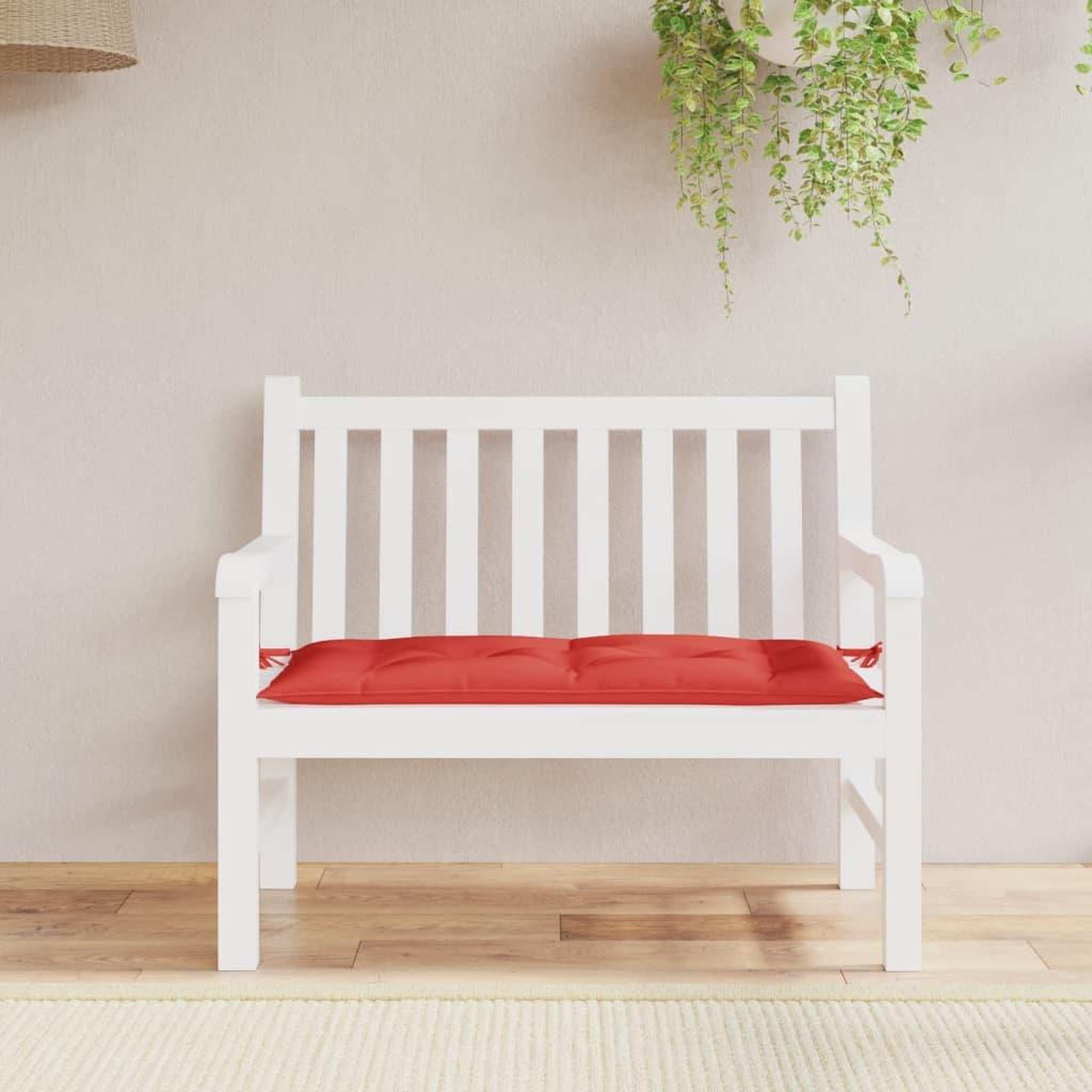 VIDAXL Coussin de banc de jardin rouge 110x50x7 cm tissu oxford