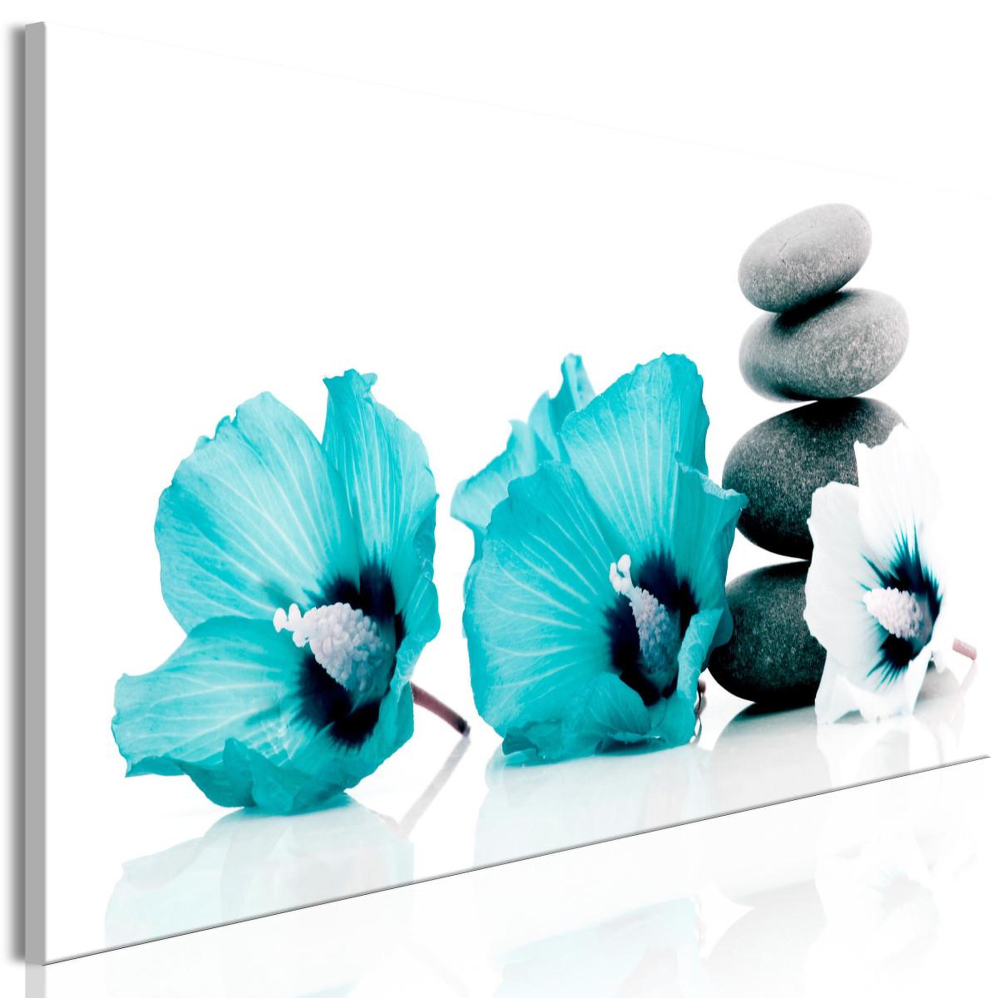Paris Prix Tableau imprimé  calm mallow narrow turquoise. Coloris disponibles : Multicolore