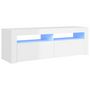 Voir la diapositive 2 : VIDAXL Meuble TV avec lumieres LED blanc brillant 120x35x40 cm