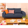 Voir la diapositive 1 : LISA DESIGN Vicence - canapé droit 2 places en tissu