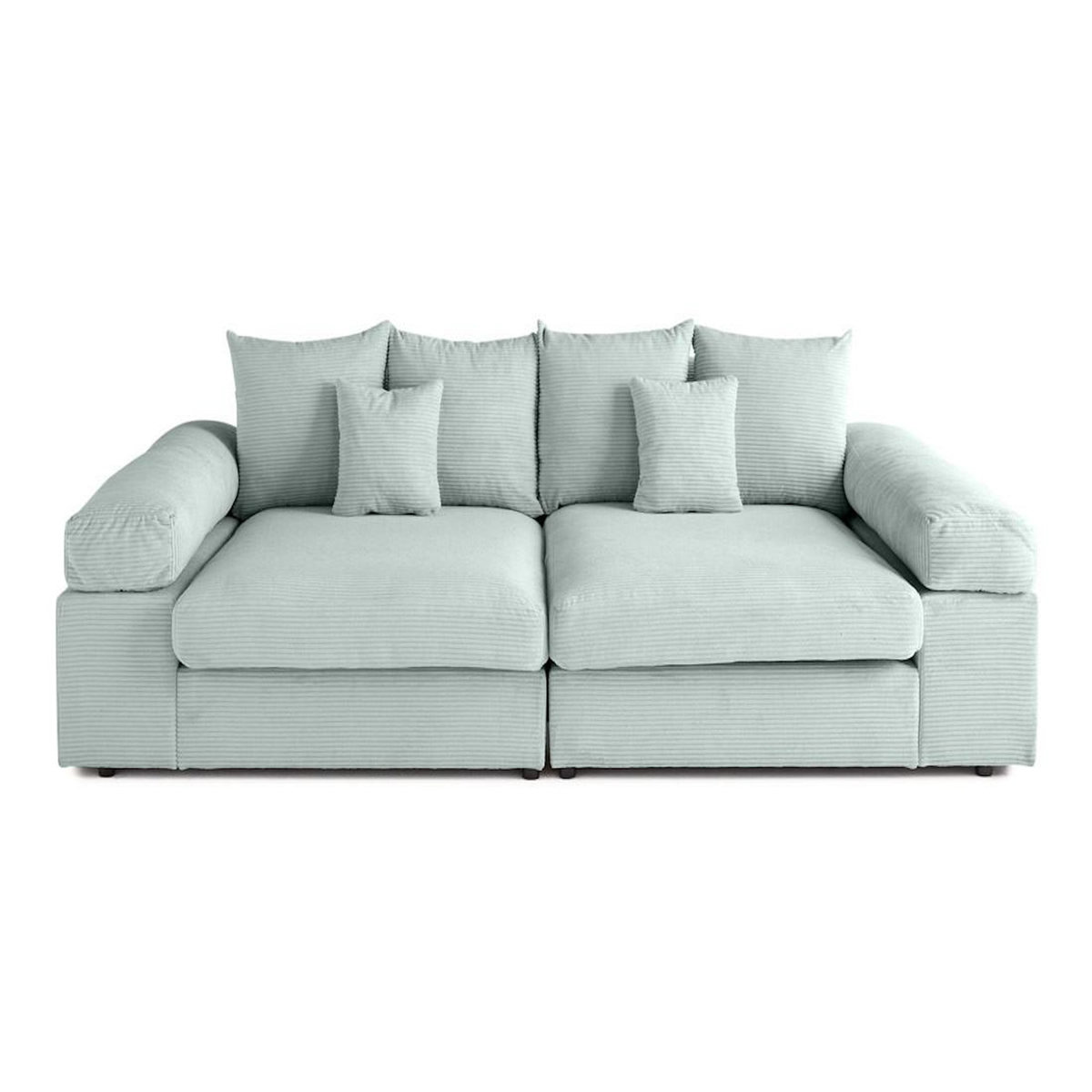 LISA DESIGN Aspen - canapé 4 places - assise profonde - velours côtelé