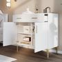 Voir la diapositive 5 : MERAX Buffet 2 porte(s) 2 tiroir(s) - 80 cm blanc panneaux de particules
