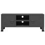 Voir la diapositive 3 : VIDAXL Meuble TV industriel Anthracite 105x35x42 cm Metal