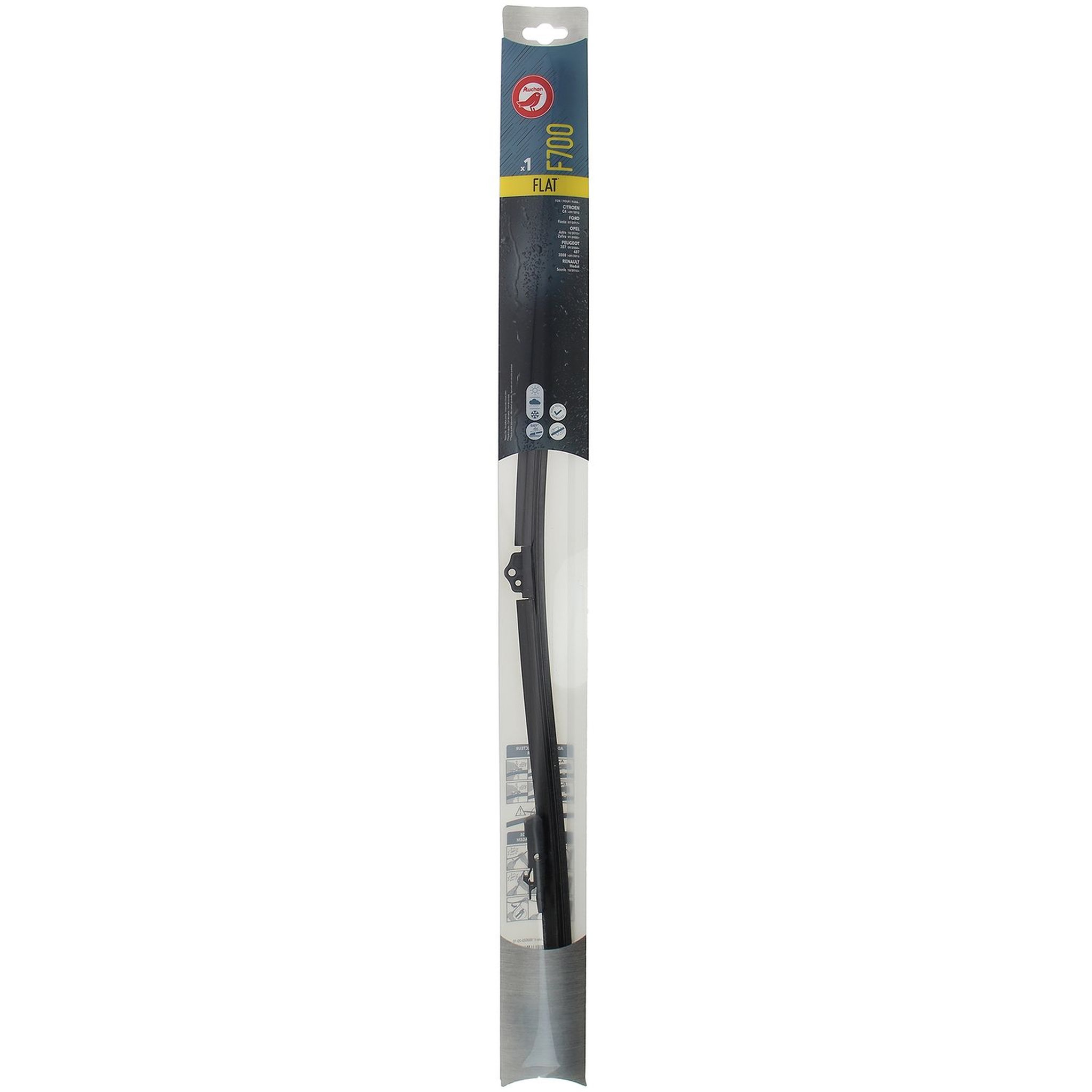 Voir la diapositive 2 : AUCHAN Balai d'essuie-glace plat F700 70cm pour CITROËN FORD OPEL PEUGEOT RENAULT