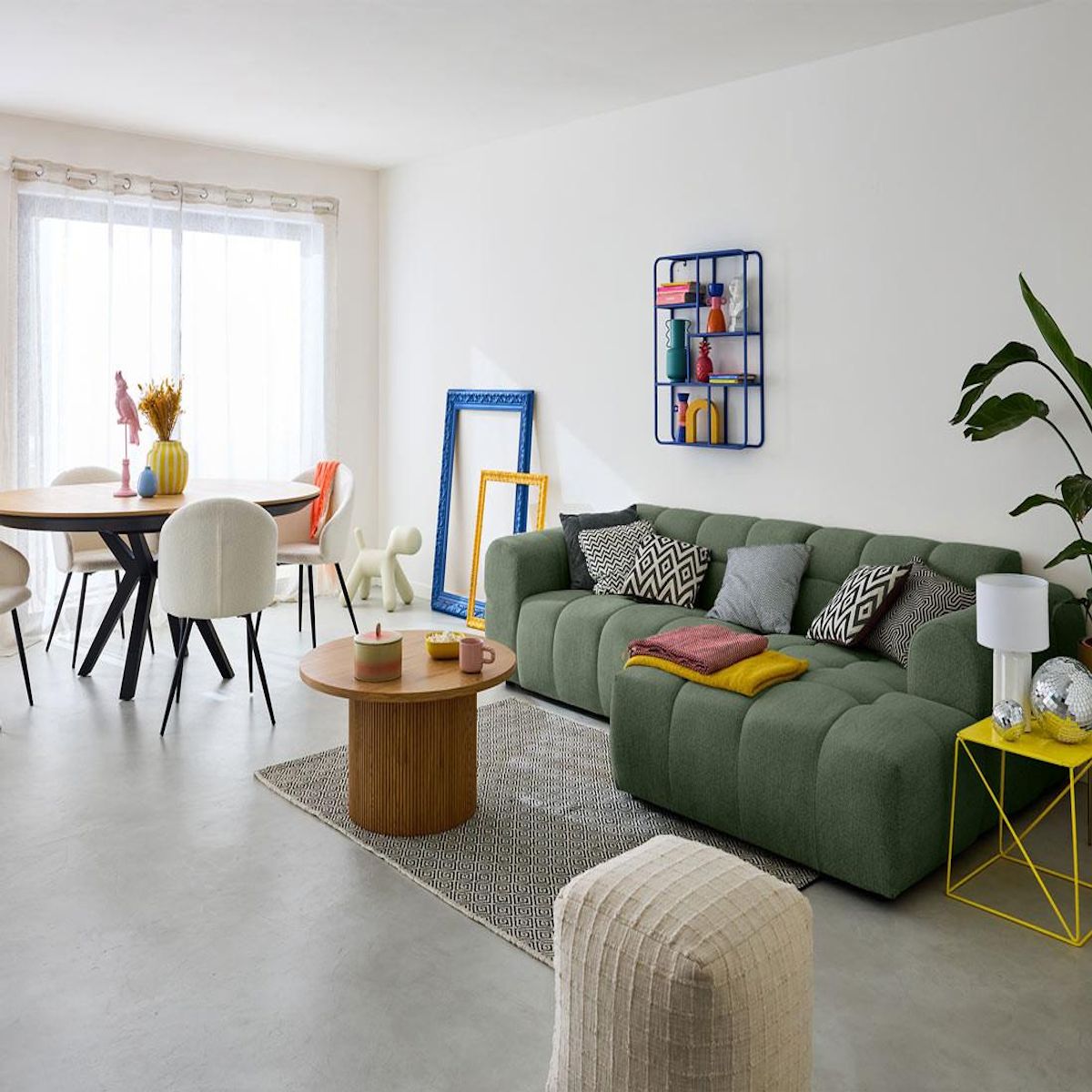 LISA DESIGN Ray - canapé d'angle droit - 4 places - en tissu texturé