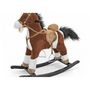 Voir la diapositive 1 : MILLY MALLY Cheval à bascule Mustang marron foncé pour enfants - Jouet en bois robuste