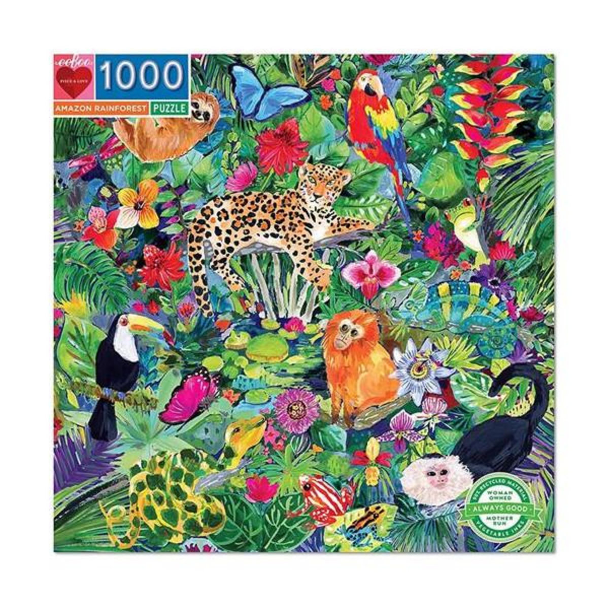 Eeboo Puzzle Eeboo Amawon Rainforest 1000 pièces