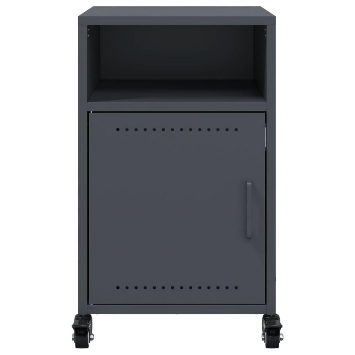 VIDAXL Tables de chevet 2 pcs anthracite 36x39x59 cm acier