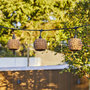 Voir la diapositive 4 : Lumisky Guirlande lumineuse raccordable PINE Marron Poly rotin 6m