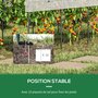 Voir la diapositive 5 : OUTSUNNY Serre de jardin serre à tomates dim. 4L x 1,2l x 1,7H m acier thermolaqué vert PE haute densité blanc