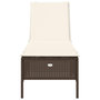 Voir la diapositive 4 : VIDAXL Chaise longue avec coussin marron resine tressee