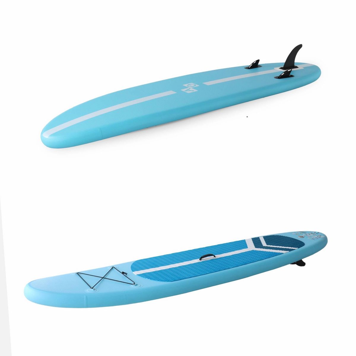 SWEEEK Pack stand up paddle gonflable Julio 9'3'' avec pompe haute pression simple action. pagaie. leash et sac de rangement inclus