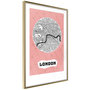 Voir la diapositive 1 : Paris Prix Affiche Murale Encadrée  City map London Pink