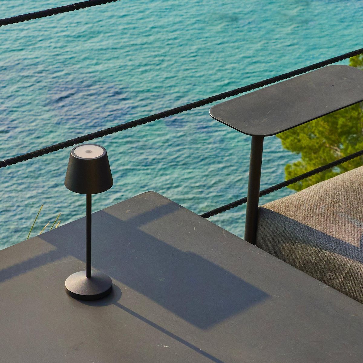 Lumisky Lampe de table sans fil EMILY Noir Aluminium H25cm