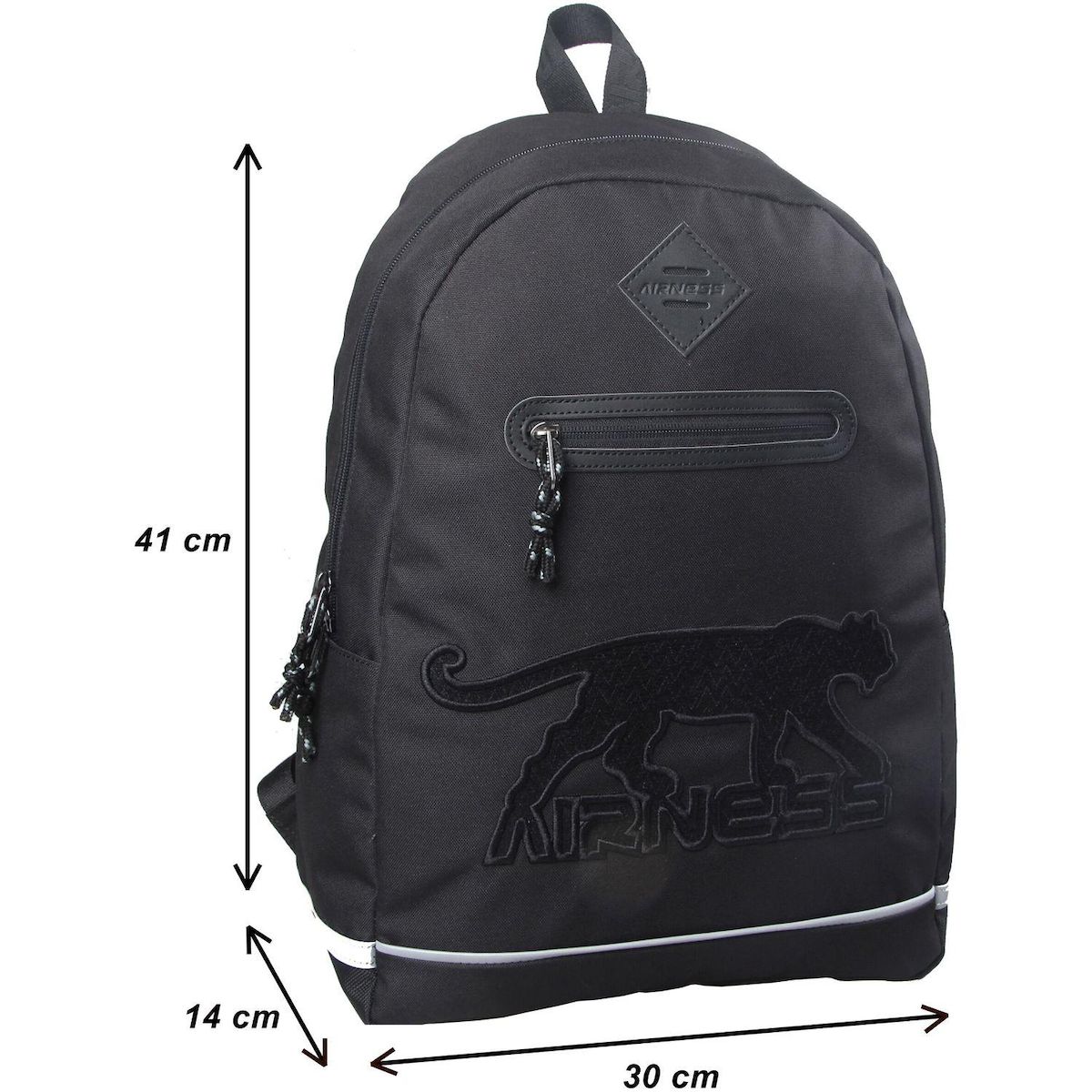AIRNESS Sac à dos souple 1 compartiment noir 
