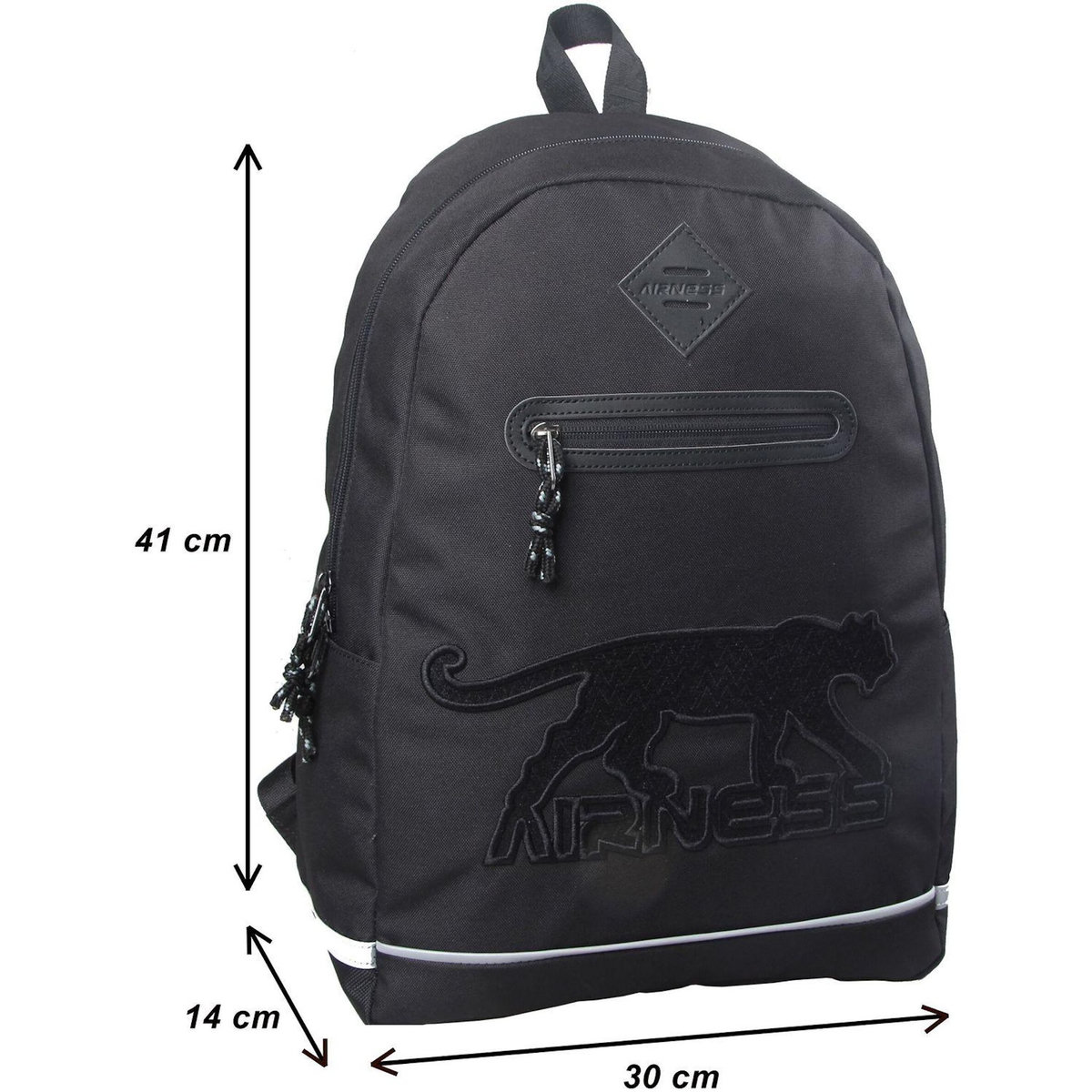 AIRNESS Sac à dos souple 1 compartiment noir 