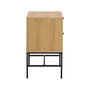 Voir la diapositive 4 : LISA DESIGN Marc - table de chevet - effet bois - pieds en métal - 2 tiroirs