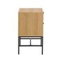 Voir la diapositive 4 : LISA DESIGN Marc - table de chevet - effet bois - pieds en métal - 2 tiroirs