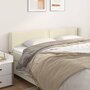 Voir la diapositive 1 : VIDAXL Tete de lit avec oreilles Creme 163x16x78/88 cm Similicuir