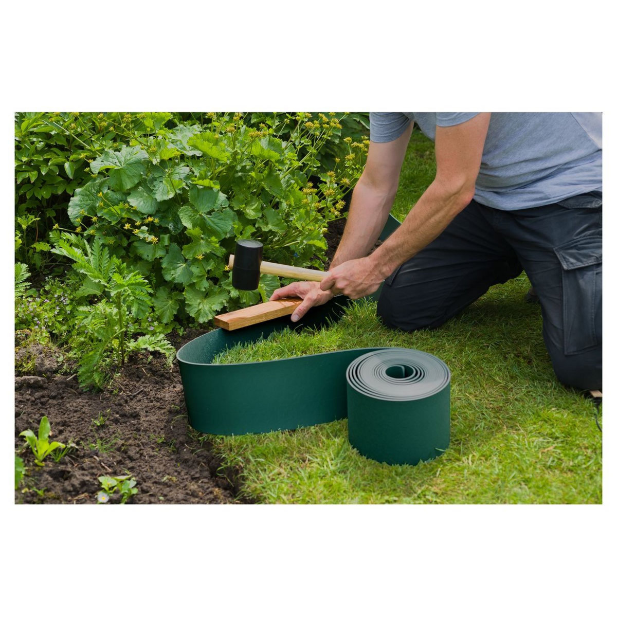 Nature Bordure de jardin - PE, épaisseur 3 mm, vert