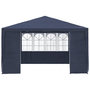 Voir la diapositive 2 : VIDAXL Tente de reception avec parois laterales 4x4 m Bleu 90 g/m^2