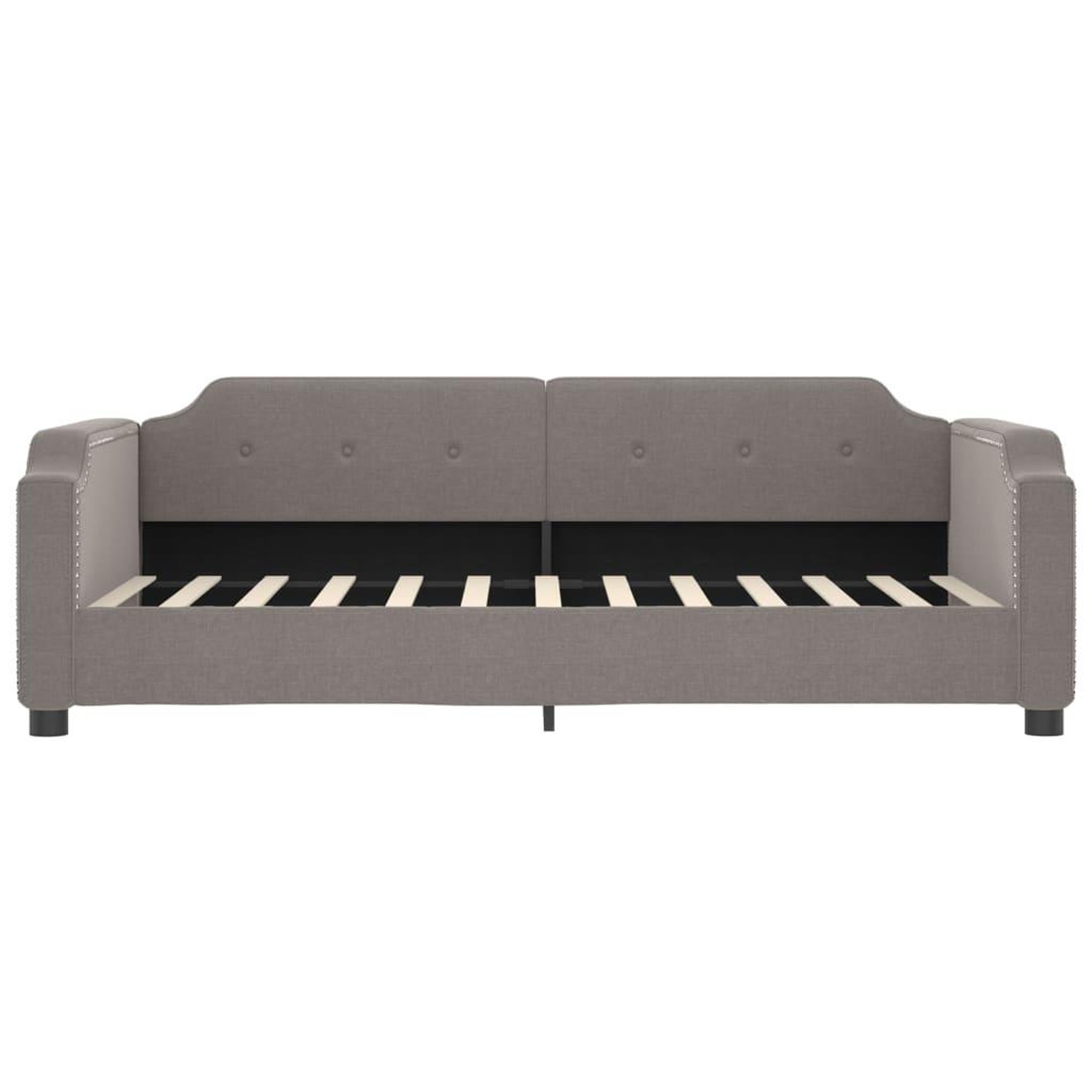 Voir la diapositive 4 : VIDAXL Lit de jour avec matelas taupe 90x200 cm tissu
