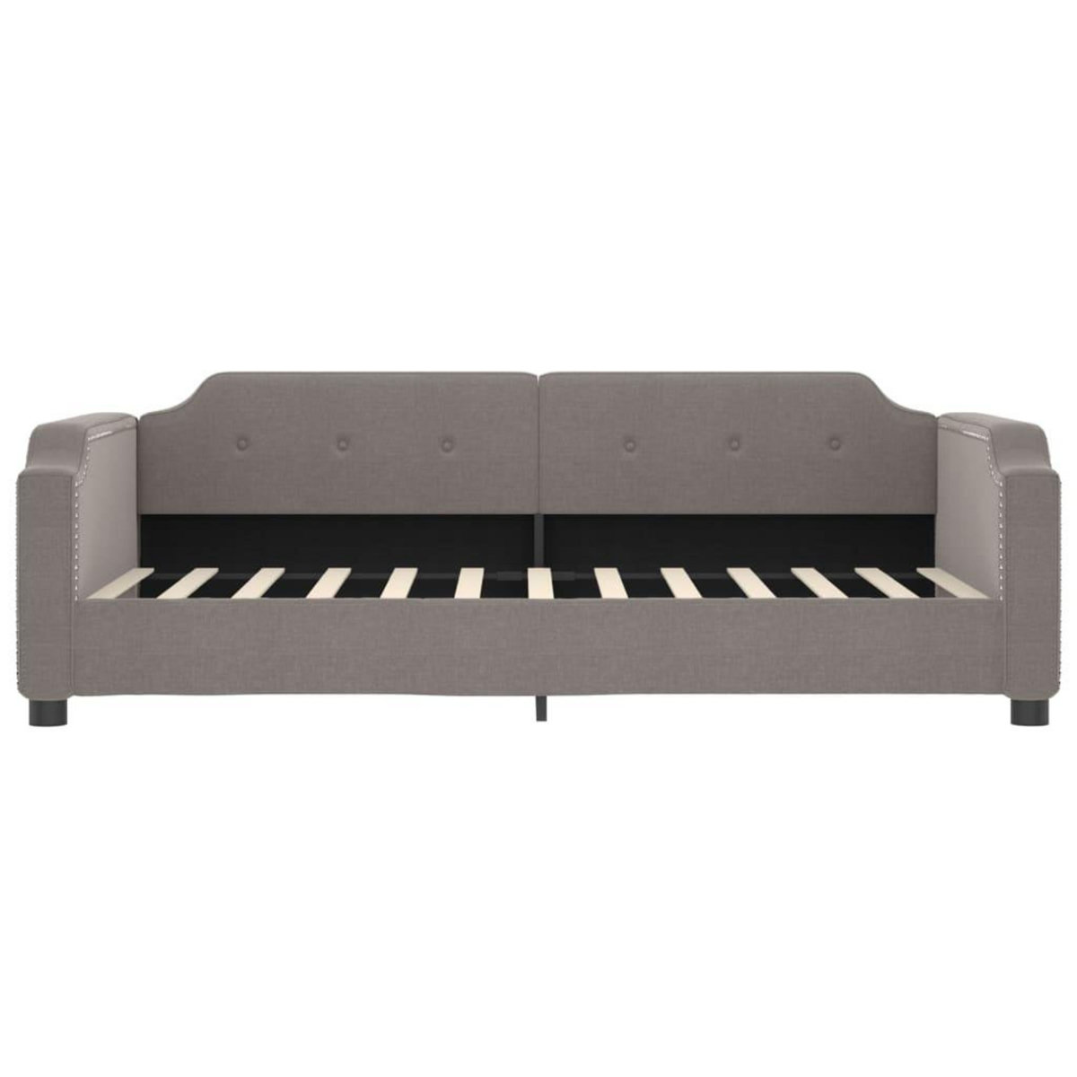 VIDAXL Lit de jour avec matelas taupe 90x200 cm tissu